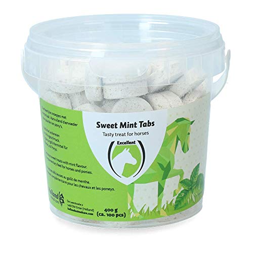 Excellent Sweet Tabs Mint - geeignet für Pferde - 100 Stück - Ergänzungsfuttermittel für Pferde - Für alle Altersgruppen von Holland Animal Care