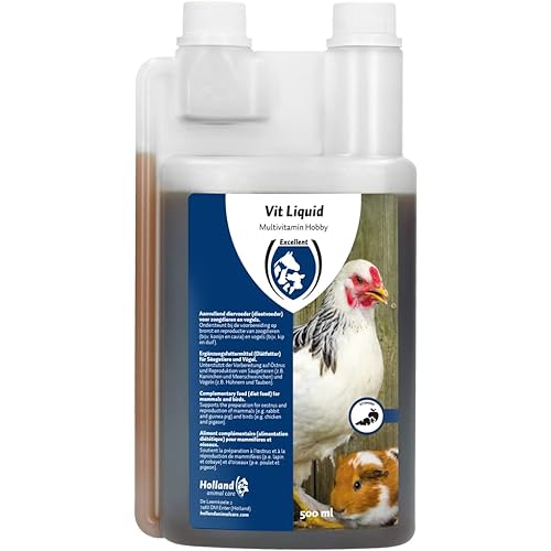 Excellent Vit - Flüssiges Multivitamin - Flüssiges Vitamin - Ergänzende Tiernahrung - Hobby - Vitamin A, E, K3, B6, B1, B2 - 500 ml von Holland Animal Care