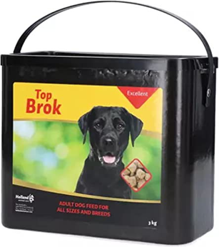 Excellent top Brocken - Hundefutter für alle Hunderassen geeignet - Tierfutter zur Unterstützung eines glänzenden Fells, gesunder Haut und Darmfunktion - Geeignet für ausgewachsene Hunde - 3kg von Holland Animal Care