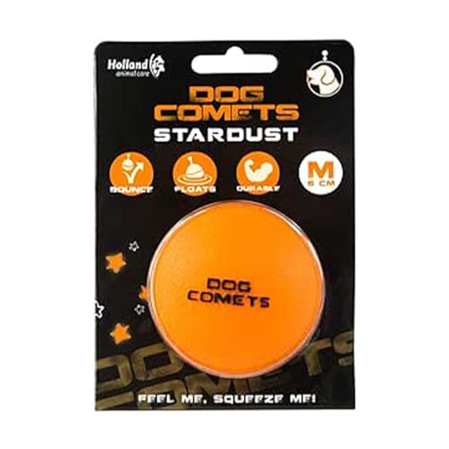 Dog Comets Ball Stardust - Hundespielzeug - Hundeball - Ø6 cm - 1 stück - Naturkautschuk - Orange von Dog Comets