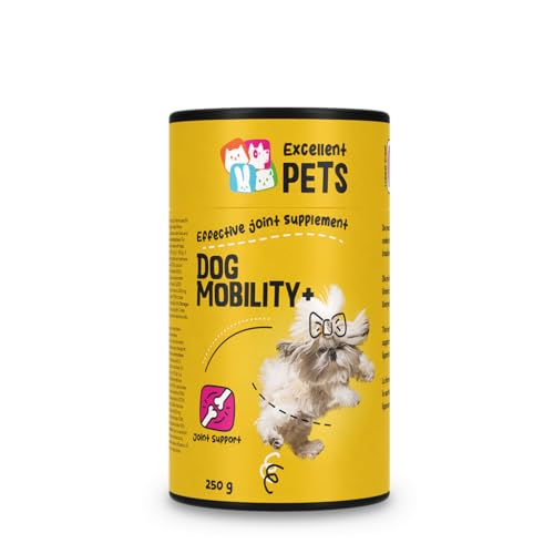 Holland Animal Care Excellent Dog Mobility Plus - 250 Gramm - Zur Unterstützung der Sehnen, Knorpel, Bänder - Gelenke von Hunden - Für Hunde geeignet - Glucosamin - Ergänzende Tiernahrung von Holland Animal Care