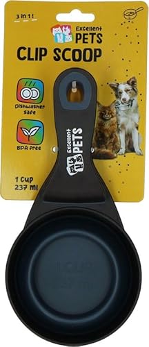 Holland Animal Care Excellent Pets Futterschaufel mit Verschlussclip – 1 Tasse – 3-in-1-Futterschaufel – spülmaschinenfest – BPA-frei Holland Animal Care Excellent Pets Futterschaufel mit Verschlussclip – 1 Tasse – 3-in-1-Futterschaufel – spülmaschinenfest – BPA-frei von Holland Animal Care