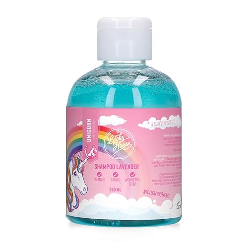 Holland Animal Care Lucky Horse Unicorn Shampoo - Reinigt kraftvoll und pflegt das Haar perfekt - Köstlich duftendes Shampoo für Pferde - Lavendel - 250 ml von Holland Animal Care