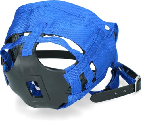 Excellent Pferd Maske - Gesichtsmaske - XL - Maulkorb - Anti-weide - Blau von Ultimate Muzzle
