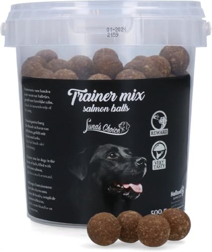 Luna's Choice Trainermix Lachsbällchen - Hundesnacks für das Training - Weiche Hundeleckerlis - Ohne Zuckerzusatz - 500 Gramm von Holland Animal Care