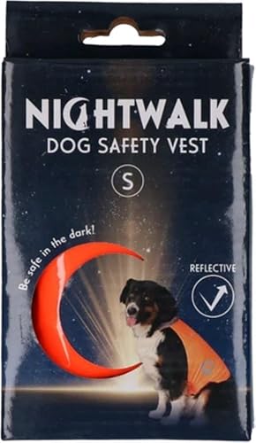 Nightwalk Sicherheitsweste - Rückenlänge 25 cm - Sicherheitsweste Hund - Hundeweste - Reflektierende Sicherheitsweste - Größe S - Orange Nightwalk Sicherheitsweste - Rückenlänge 25 cm - Sicherheitsweste Hund - Hundeweste - Reflektierende Sicherheitsweste - Größe S - Orange von Holland Animal Care