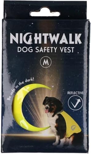 Nightwalk Sicherheitsweste - Rückenlänge 35 cm - Sicherheitsweste Hund - Hundeweste - Reflektierende Sicherheitsweste - Größe M - Gelb Nightwalk Sicherheitsweste - Rückenlänge 35 cm - Sicherheitsweste Hund - Hundeweste - Reflektierende Sicherheitsweste - Größe M - Gelb von Holland Animal Care