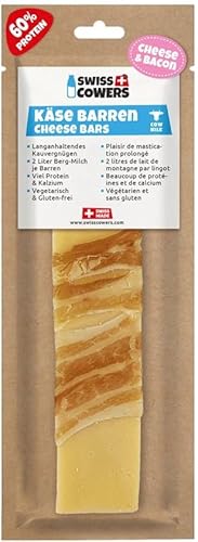 SwissCowers® Cheese Bar - Kauleiste Hund - Käsesnack - Hypoallergen - Laktosefrei - Glutenfrei - Yak 2.0 - Mit Probiotika - Käse & Speck - Größe L von Holland Animal Care