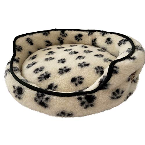 Hundebett Duo Merinowolle Ø 60 cm Tierbett Katzenbett Schlafplatz Hundekorb Hundesofa hygienisch kuschlig rutschfest Farbe Schwarz/Weiß Hundebett Duo Merinowolle Ø 60 cm Tierbett Katzenbett Schlafplatz Hundekorb Hundesofa hygienisch kuschlig rutschfest Farbe Schwarz/Weiß von Hollert