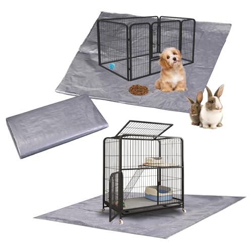 Meerschweinchen, Kaninchen, Katzenkäfig, 150 cm L x 150 cm B, wasserdichte und waschbare Planenbasis für Meerschweinchen, Igel, Hasen, Kaninchen, Katzenkäfig, S1 von Hollima