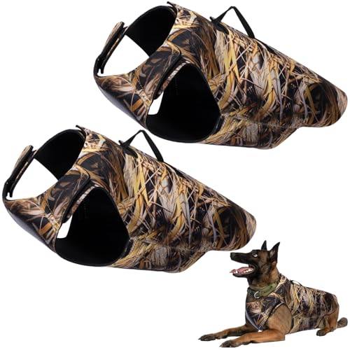 Hollowfly Hunde-Jagdweste, Neopren, Wasservögel, Camouflage, Hundeweste für Entenjagd, Training, verstellbar, 5 mm dick, taktische Ausrüstung, Zubehör (XL) von Hollowfly