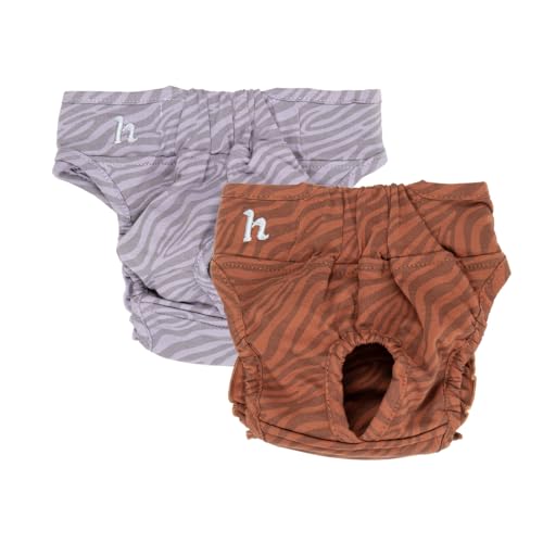 Holly Premium Hundewindeln für Hündinnen und Rüden 2er-Set, Läufigkeitshose mit Klettverschluss waschbar bei Inkontinenz, Läufigkeit - Oeko-TEX Baumwolle, Hunde- windel weich & atmungsaktiv von Holly