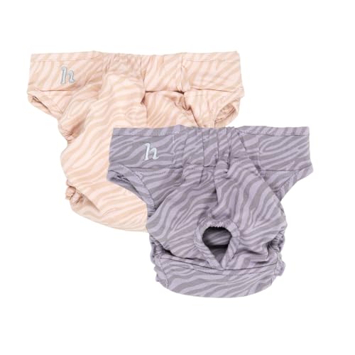 Holly Premium Hundewindeln für Hündinnen und Rüden 2er-Set, Läufigkeitshose mit Klettverschluss waschbar bei Inkontinenz, Läufigkeit - Oeko-TEX Baumwolle, Hunde- windel weich & atmungsaktiv von Holly