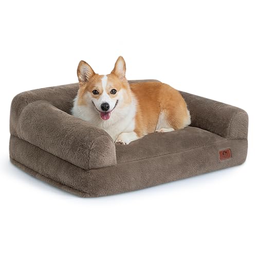 Hollypet Flauschiges Plüschsofa für Hunde und Katzen, weich, beruhigend, für mittelgroße und kleine Katzen und Hunde, Grau, 71,1 x 53,3 x 25,4 cm Hollypet Flauschiges Plüschsofa für Hunde und Katzen, weich, beruhigend, für mittelgroße und kleine Katzen und Hunde, Grau, 71,1 x 53,3 x 25,4 cm von Hollypet