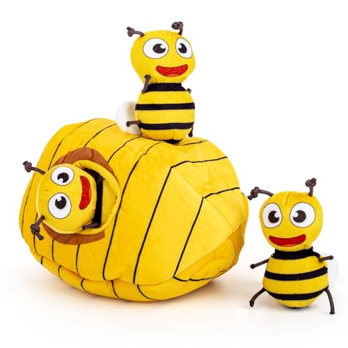 Hollypet Hide and Seek Quietschendes Hundespielzeug, Interaktives Puzzle, Plüsch, gefülltes Welpenspielzeug, Bienen Hollypet Hide and Seek Quietschendes Hundespielzeug, Interaktives Puzzle, Plüsch, gefülltes Welpenspielzeug, Bienen von Hollypet