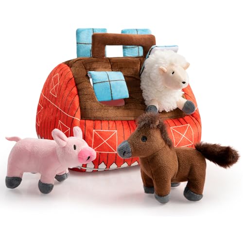 Hollypet Hide and Seek Quietschendes Hundespielzeug, interaktives Puzzle, Plüsch, gefülltes Welpenspielzeug, Bauernhof Hollypet Hide and Seek Quietschendes Hundespielzeug, interaktives Puzzle, Plüsch, gefülltes Welpenspielzeug, Bauernhof von Hollypet