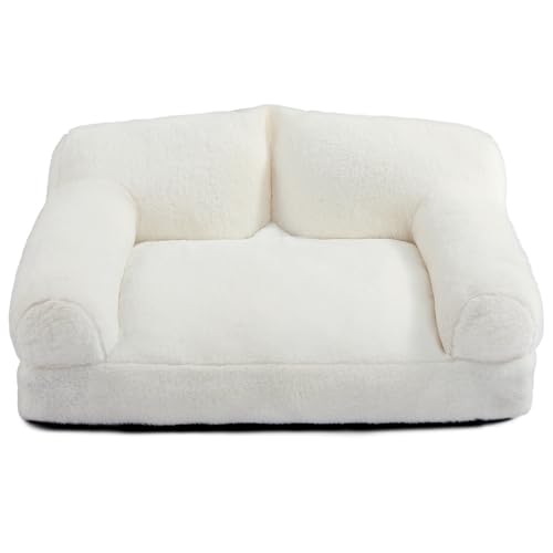 Hollypet Katzenbett Kleines Hundebett, Flauschiges Plüsch Katzensofa für Katzen und Welpen, Weiches Schlafsofa für Haustiere Atmungsaktives Haustierbett, Beige Hollypet Katzenbett Kleines Hundebett, Flauschiges Plüsch Katzensofa für Katzen und Welpen, Weiches Schlafsofa für Haustiere Atmungsaktives Haustierbett, Beige von Hollypet