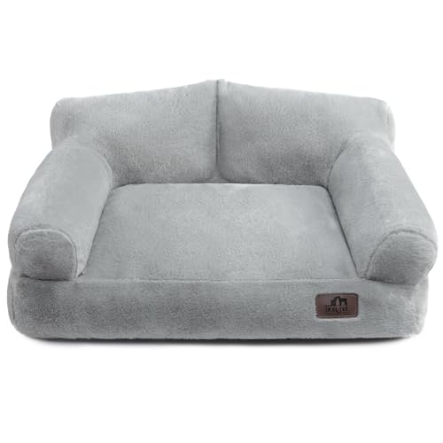 Hollypet Katzenbett Kleines Hundebett, Flauschiges Plüsch Katzensofa für Katzen und Welpen, Weiches Schlafsofa für Haustiere Atmungsaktives Haustierbett, Hellgrau Hollypet Katzenbett Kleines Hundebett, Flauschiges Plüsch Katzensofa für Katzen und Welpen, Weiches Schlafsofa für Haustiere Atmungsaktives Haustierbett, Hellgrau von Hollypet