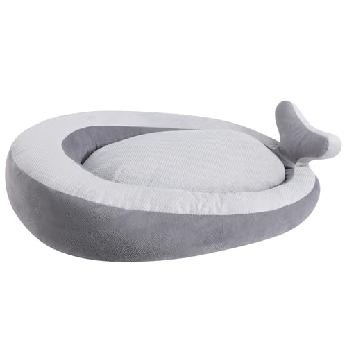 Hollypet Katzenbett Kleines Hundebett, Weiches Schlafbett für Katzen und Welpen, Atmungsaktives Kreatives Haustierkissen, Grau von Hollypet