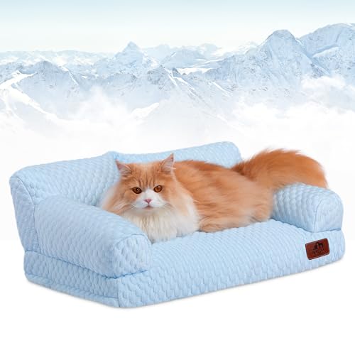 Hollypet Kühlendes Sofa für Hunde und Katzen, weich, beruhigend, für mittelgroße und kleine Katzen und Hunde, Grau, 61 x 45,7 x 25,4 cm von Hollypet