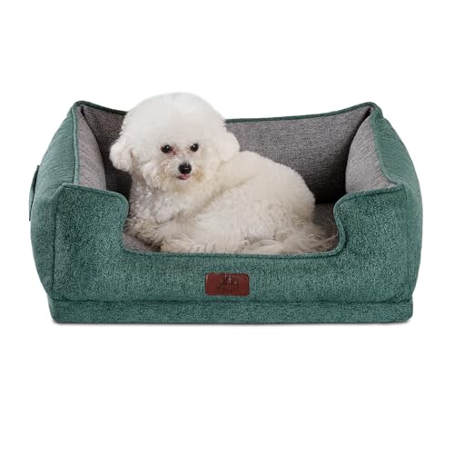 Hollypet Orthopädisches, rechteckiges Hundebett für kleine Hunde, stützendes Schaumstoff-Haustierbett mit abnehmbarem, waschbarem, wasserdichtem Bezug und rutschfester Unterseite, Grün, 58,4 x 48,3 x Hollypet Orthopädisches, rechteckiges Hundebett für kleine Hunde, stützendes Schaumstoff-Haustierbett mit abnehmbarem, waschbarem, wasserdichtem Bezug und rutschfester Unterseite, Grün, 58,4 x 48,3 x von Hollypet