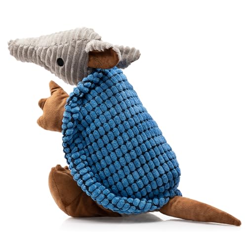 Hollypet Plüsch-Hundespielzeug, Quietschendes Hundespielzeug, Kauspielzeug mit sauberen Zähnen, für kleine, mittelgroße und große Hunde aller Rassen, Gürteltier-Design, 10 IN Hollypet Plüsch-Hundespielzeug, Quietschendes Hundespielzeug, Kauspielzeug mit sauberen Zähnen, für kleine, mittelgroße und große Hunde aller Rassen, Gürteltier-Design, 10 IN von Hollypet