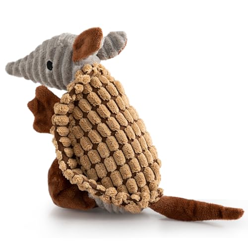 Hollypet Quietschendes Hundespielzeug aus Plüsch, gefülltes Gürteltier mit sauberen Zähnen für kleine, mittelgroße und große Hunde aller Rassen, Hellbraun, 20,3 cm Hollypet Quietschendes Hundespielzeug aus Plüsch, gefülltes Gürteltier mit sauberen Zähnen für kleine, mittelgroße und große Hunde aller Rassen, Hellbraun, 20,3 cm von Hollypet