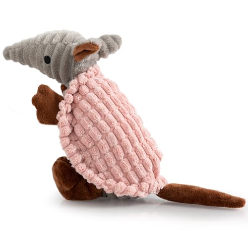 Hollypet Quietschendes Hundespielzeug aus Plüsch, gefülltes Gürteltier mit sauberen Zähnen für kleine, mittelgroße und große Hunde aller Rassen, Hellrosa, 20,3 cm Hollypet Quietschendes Hundespielzeug aus Plüsch, gefülltes Gürteltier mit sauberen Zähnen für kleine, mittelgroße und große Hunde aller Rassen, Hellrosa, 20,3 cm von Hollypet