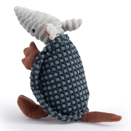 Hollypet Quietschendes Hundespielzeug aus Plüsch, gefülltes Gürteltier mit sauberen Zähnen für kleine, mittelgroße und große Hunde aller Rassen, Hellrosa, 33 cm von Hollypet