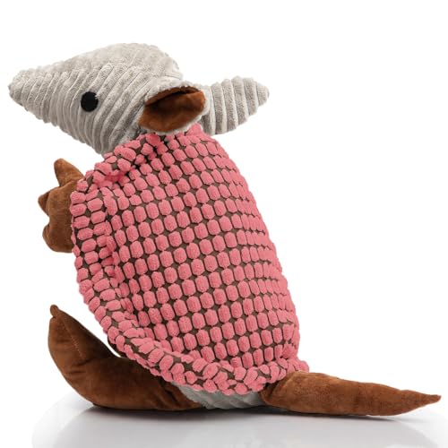Hollypet Quietschendes Hundespielzeug aus Plüsch, gefülltes Gürteltier mit sauberen Zähnen für kleine, mittelgroße und große Hunde aller Rassen, Hellrosa, 35,6 cm Hollypet Quietschendes Hundespielzeug aus Plüsch, gefülltes Gürteltier mit sauberen Zähnen für kleine, mittelgroße und große Hunde aller Rassen, Hellrosa, 35,6 cm von Hollypet