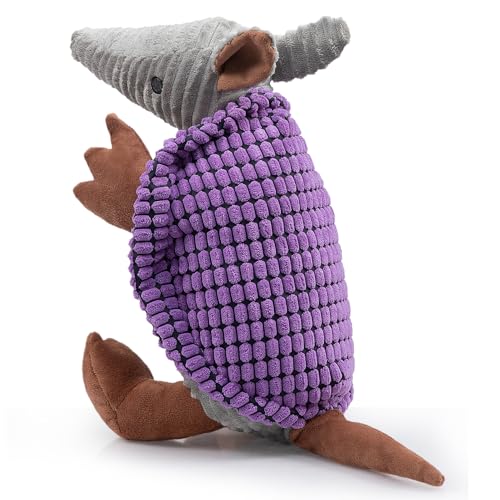 Hollypet Quietschendes Hundespielzeug aus Plüsch, gefülltes Gürteltier mit sauberen Zähnen für kleine, mittelgroße und große Hunde aller Rassen, Lila, 35,6 cm Hollypet Quietschendes Hundespielzeug aus Plüsch, gefülltes Gürteltier mit sauberen Zähnen für kleine, mittelgroße und große Hunde aller Rassen, Lila, 35,6 cm von Hollypet