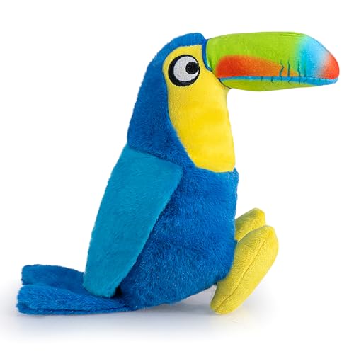 Hollypet Quietschendes Plüsch-Hundespielzeug, langlebiges Hundespielzeug, niedliches Kauspielzeug für kleine, mittelgroße und große Rassen, blauer Tukan Hollypet Quietschendes Plüsch-Hundespielzeug, langlebiges Hundespielzeug, niedliches Kauspielzeug für kleine, mittelgroße und große Rassen, blauer Tukan von Hollypet