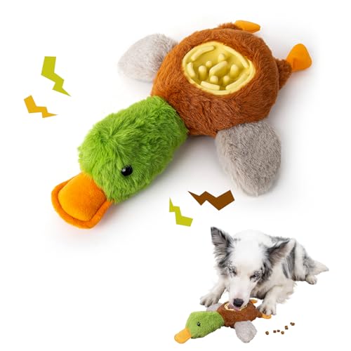 Hollypet Quietschendes Plüsch-Hundespielzeug mit langsamem Fressnapf, interaktives Kauspielzeug für kleine und mittelgroße Hunde, Wilde Ente Hollypet Quietschendes Plüsch-Hundespielzeug mit langsamem Fressnapf, interaktives Kauspielzeug für kleine und mittelgroße Hunde, Wilde Ente von Hollypet