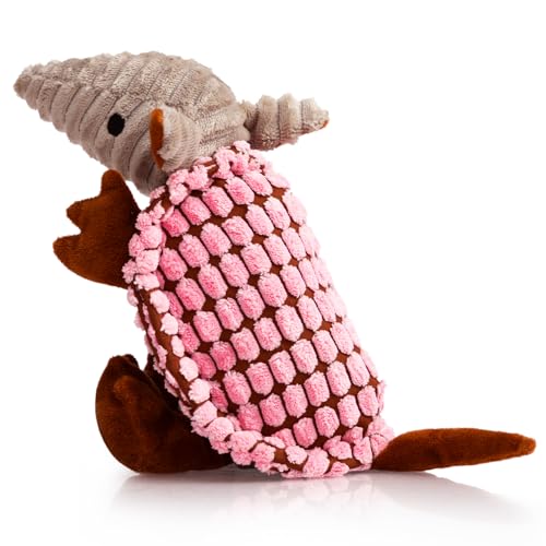 Hollypet Squeaky Armadillo Pet Plüsch-Kauspielzeug für Hunde, Pink von Hollypet