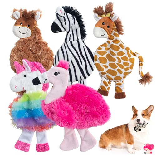 Hollypet Weiches quietschendes Hundespielzeug, Plüsch, kein Durcheinander, Kauspielzeug für kleine und mittelgroße Hunde und nicht aggressives Kauen, Kauspielzeug für Welpen, Zahnreinigung von Hollypet