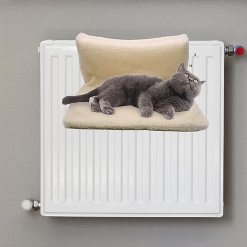 HolyKat Hängematte Heizung Fenster - Fleecebett Katze - Beige HolyKat Hängematte Heizung Fenster - Fleecebett Katze - Beige von HolyKat