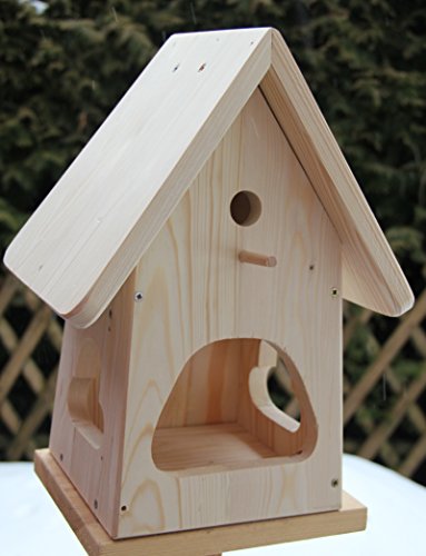 Dekorativer Nistkasten(NB2)-mit Vogelfutterhaus zum selbst Bauen-Bausatz-Vogelhaus-Vogelhäuschen-sauberste Verarbeitung-Vogelhaus Garten Deko von Holz und Gartentrends