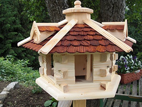 Vogelhaus-Vogelhäuser Vogelfutterhaus Vogelhäuschen aus Holz Vogelhausständer Nistkasten Schreinerarbeit in unterschiedlichen Farben erhältlich … (Vogelhaus V29) von Holz und Gartentrends