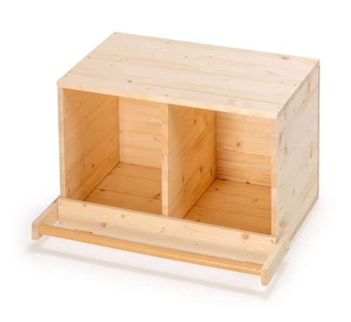 Hühnerlegebox aus Massivem Fichtenholz Natur mit Anflugstange Hühnerlegebox aus Massivem Fichtenholz Natur mit Anflugstange von Holzdeko-Ma