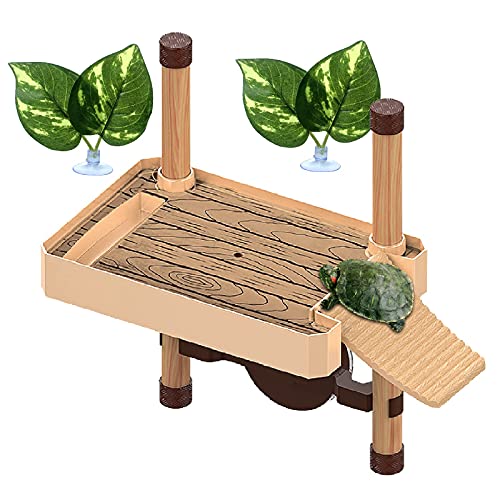 Holz-Sammelschildkröten schwimmende Sonnenplattform, Docks, Rampen, Liegeflächen für Schildkröten-Reptilien, Aquarium-Aquarium-Plattform, Schildkröten-Entspannungsterrasse-Klein von Holzsammlung