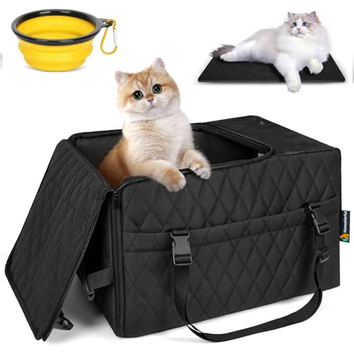 Homcolorful Haustier-Reisetragetasche, 3-in-1-Auto-Haustierbett für kleine Hunde, tragbar, wasserdicht & sichere Sitzbefestigung, weiche Seiten-Tragetasche für Katzen, Homcolorful Haustier-Reisetragetasche, 3-in-1-Auto-Haustierbett für kleine Hunde, tragbar, wasserdicht & sichere Sitzbefestigung, weiche Seiten-Tragetasche für Katzen, von Homcolorful