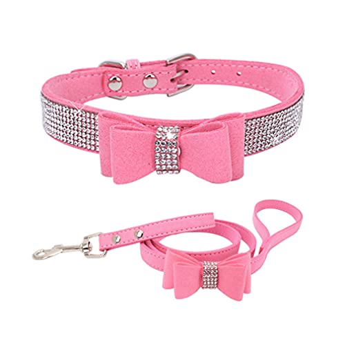 Strass Halsbänder und Leinen Animalcollar animalharness Kristall Diamant Katze Halsbänder Hundehalsband Leine Set von Home & Style