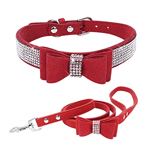 Strass Halsbänder und Leinen Animalcollar animalharness Kristall Diamant Katze Halsbänder Hundehalsband Leine Set von Home & Style