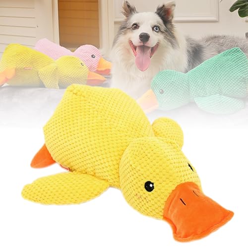 HomeJoySet 2025 Neues Beruhigendes Hundespielzeug In Entenform – Weicher Plüsch Mit Quietscher, Langlebiges Kauspielzeug for Welpen Im Haus (gelb)(Yellow) von HomeJoySet