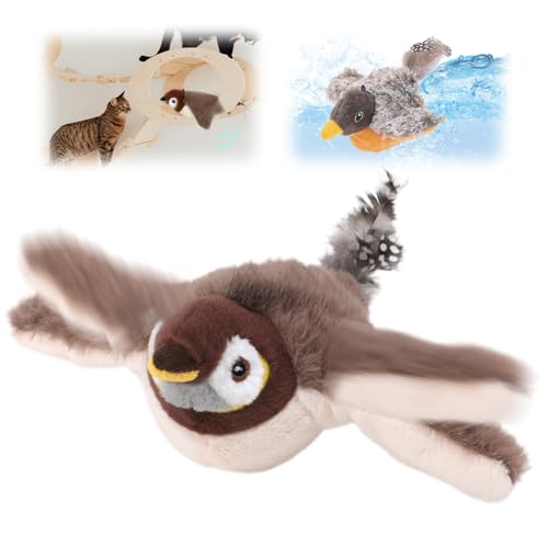HomeJoySet 2025 Neues Interaktives Katzenspielzeug Mit Zwitscherndem Vogel – Mit Schlagenden Flügeln, for Hauskatzen Und -Hunde (#1)(#3) von HomeJoySet