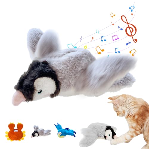 HomeJoySet 2025 Neues Interaktives Katzenspielzeug Mit Zwitscherndem Vogel – Mit Schlagenden Flügeln, for Hauskatzen Und -Hunde (#1)(#6) von HomeJoySet