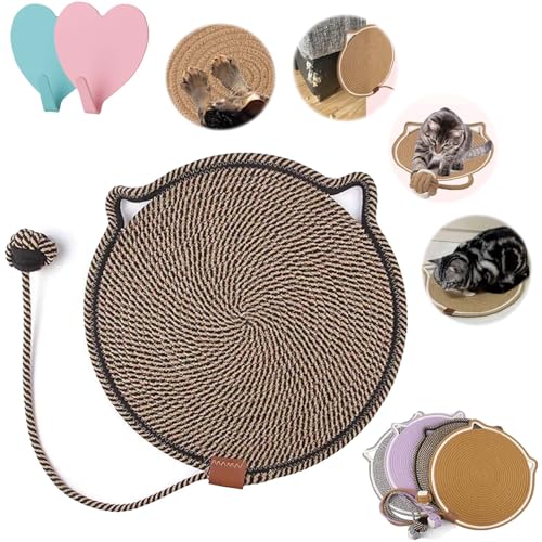 HomeJoySet 2025 Verbessertes Großes Doppel-Kratzpad for Katzen – 16,5 Zoll Große Katzenkratzmatte Mit Bettfunktion Und Interaktivem Spielzeug (blau)(B,19.7inch) von HomeJoySet