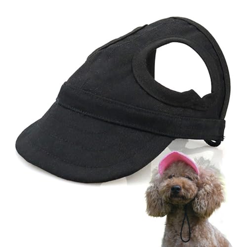 HomeJoySet Neuer Sonnenhut for Hunde – Baseballkappe Aus Canvas Mit Ohrlöchern, Verstellbarer Sonnenschutz (Marineblau, S)(B,L) von HomeJoySet