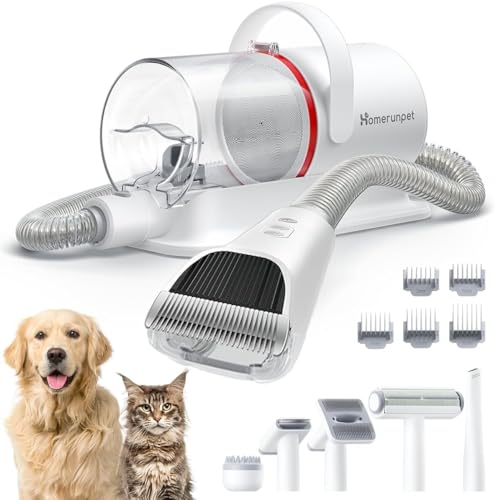 Homerunpet Hundeschermaschine mit Staubsauger, Ultraleise & Super Saugkraft Haustierpflegeset, Profi Hundehaarschermaschine mit 6 Pflegewerkzeugen, Tierhaarentferner für Hunde Katzen, 1,85L Homerunpet Hundeschermaschine mit Staubsauger, Ultraleise & Super Saugkraft Haustierpflegeset, Profi Hundehaarschermaschine mit 6 Pflegewerkzeugen, Tierhaarentferner für Hunde Katzen, 1,85L von HomeRunPet