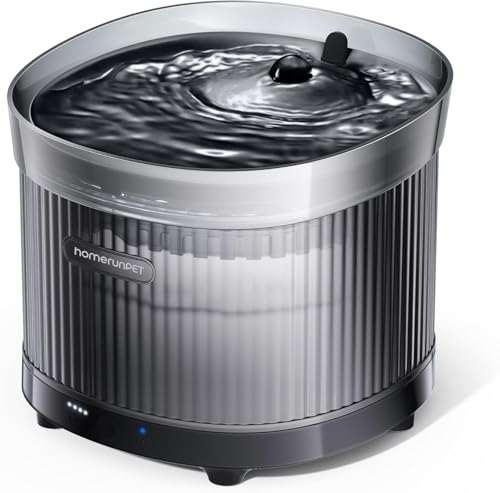 Homerunpet Katzenbrunnen Kabellos mit Bewegungsmelder & Ultraleiser Kabelloser Pumpe, BPA-freier Trinkbrunnen für Katze mit 7800mAh Akku, Leicht zu Reinigender Wasserbrunnen mit Smart LED, 2L Homerunpet Katzenbrunnen Kabellos mit Bewegungsmelder & Ultraleiser Kabelloser Pumpe, BPA-freier Trinkbrunnen für Katze mit 7800mAh Akku, Leicht zu Reinigender Wasserbrunnen mit Smart LED, 2L von HomeRunPet